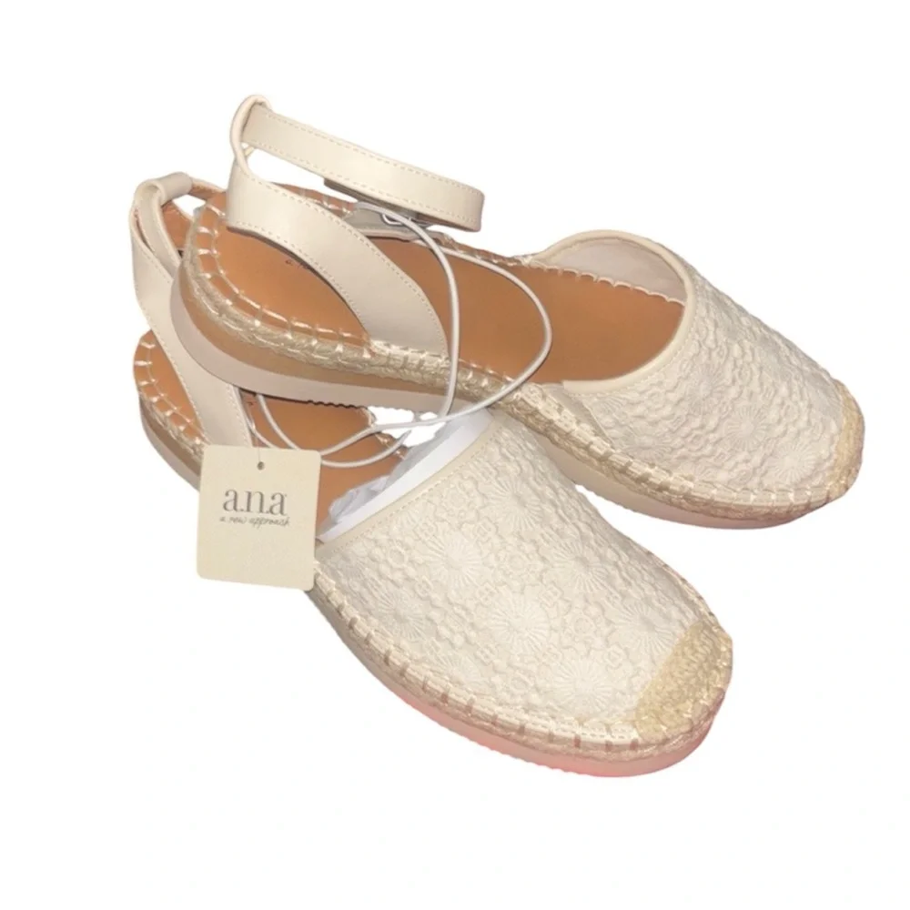 a.n.a Cream‎ Lace Espadrille Sandals